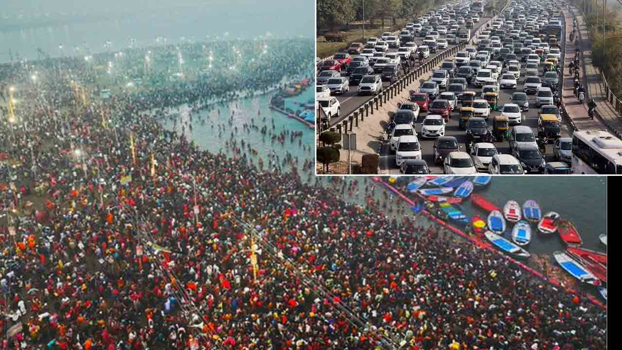 Maha Kumbh Mela | దారులన్నీ ప్రయాగ్‌రాజ్‌వైపే.. ప్రపంచంలోనే అతిపెద్ద ట్రాఫిక్‌ జామ్‌