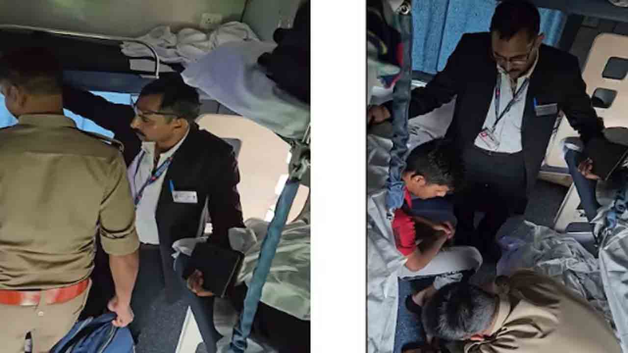 Watch: టికెట్‌ లేకుండా ఏసీ కోచ్‌లో ప్రయాణించిన పోలీస్‌.. టీటీఈ ఏం చేశాడంటే?