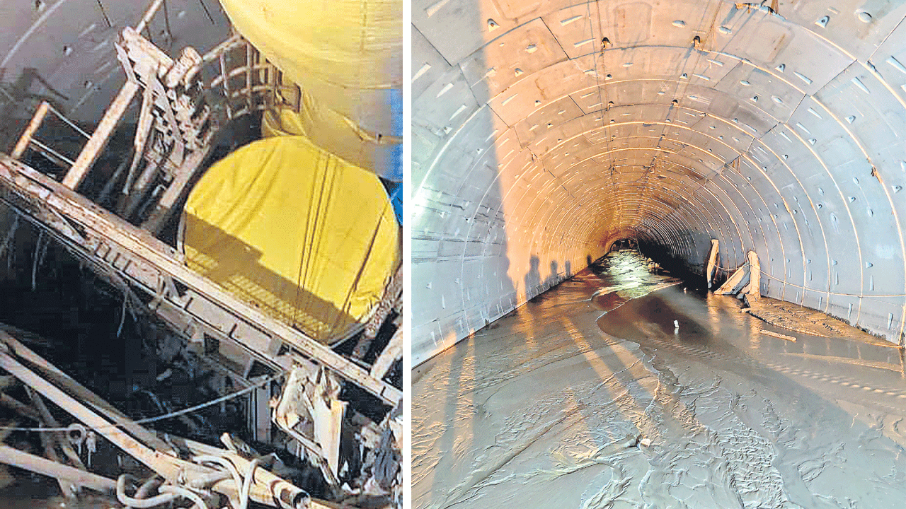 SLBC | తవ్వకం పూర్తయ్యాక పూడ్చిపెట్టడమే! సొరంగం నుంచి బయటకు రాలేని యంత్రం ‘టీబీఎం’