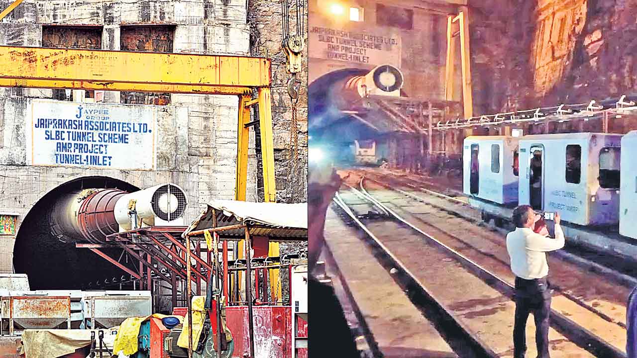 SLBC Tunnel | కుప్పకూలిన కాంగ్రెస్‌ ప్రాజెక్టు.. ఎస్‌ఎల్‌బీసీ టన్నెల్‌లో భారీ ప్రమాదం