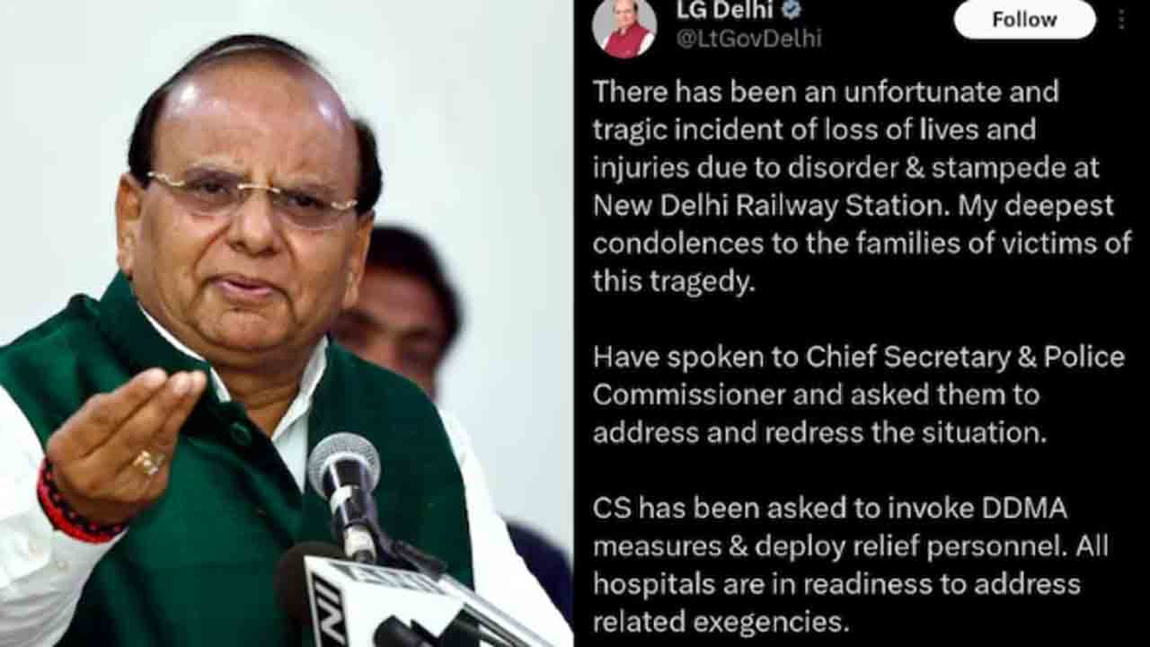 Delhi stampede | ఢిల్లీ తొక్కిసలాటపై ట్వీట్‌ను ఎడిట్‌ చేసిన ఎల్జీ.. ప్రతిపక్షాలు విమర్శ