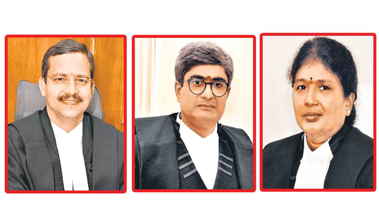 హైకోర్టు శాశ్వత న్యాయమూర్తులుగా ముగ్గురి నియామకం