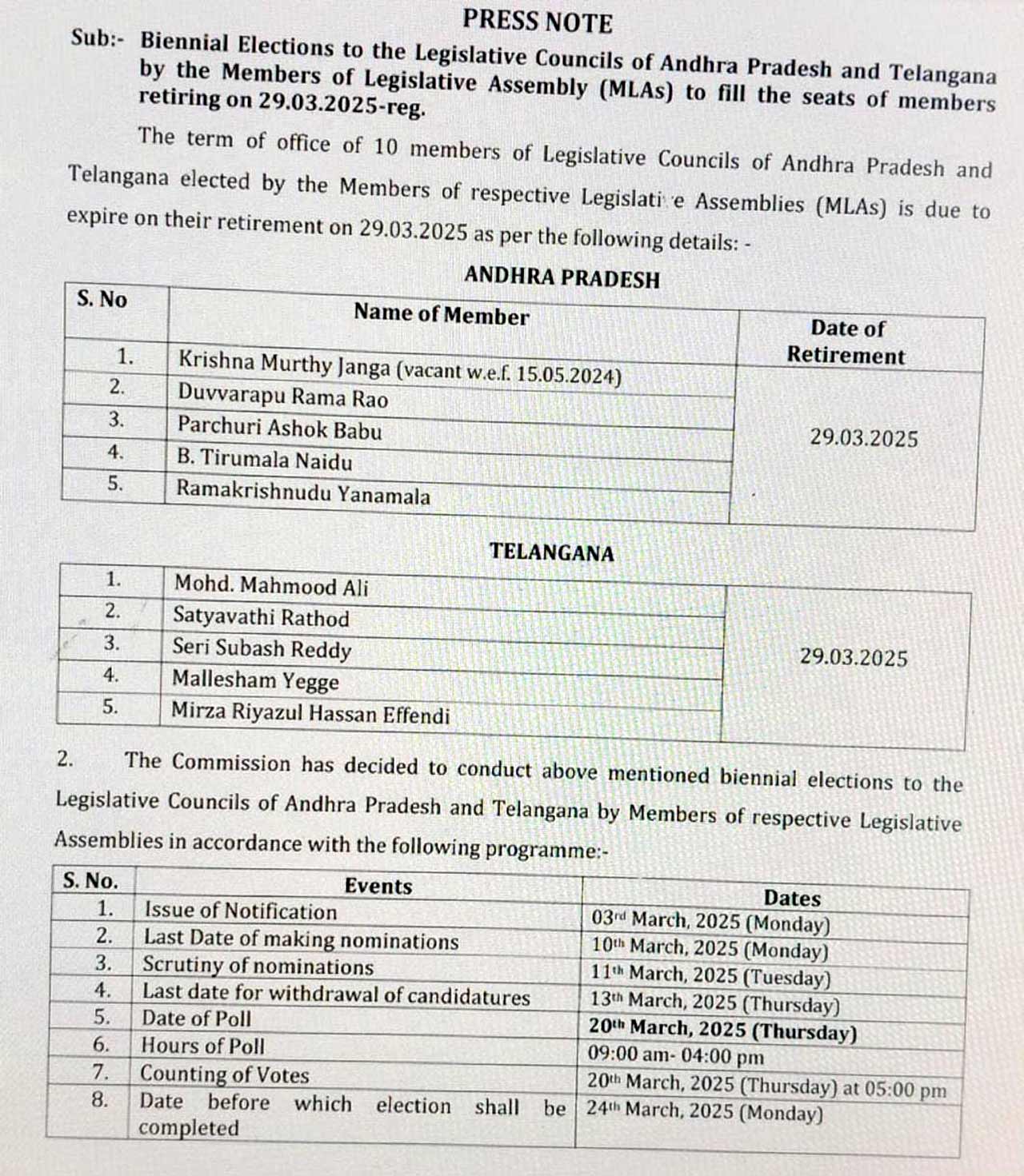 Mlc Elections