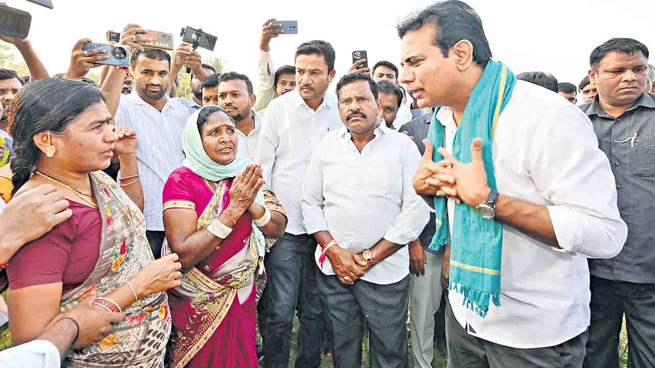 KTR | 48 గంటల్లో నీళ్లివ్వకుంటే మంత్రి ఉత్తమ్‌ చాంబర్‌ ఎదుట ధర్నా చేస్తా: కేటీఆర్‌