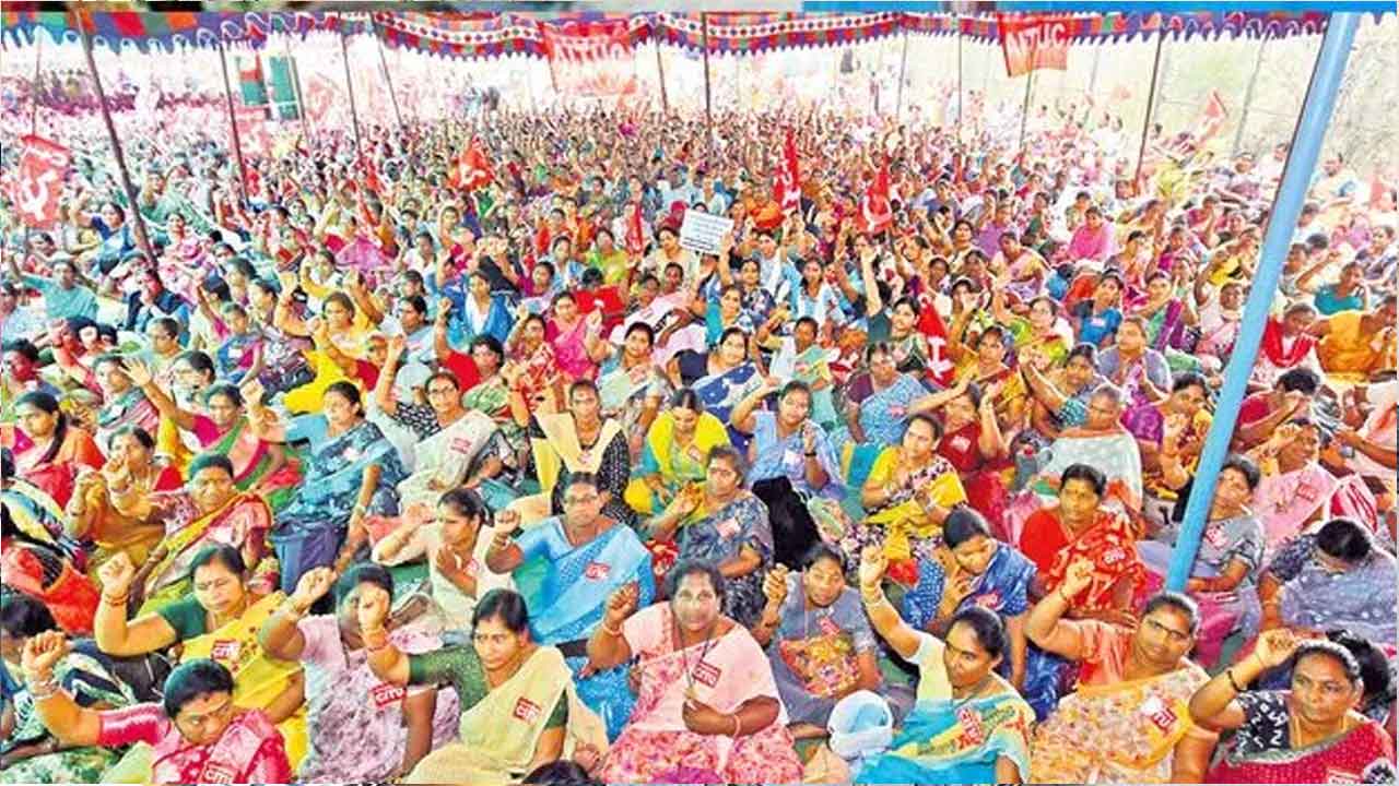 17, 18న అంగన్‌వాడీల ధర్నా