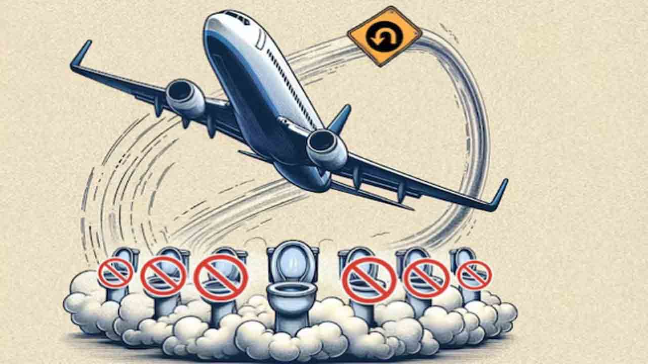 Air India plane toilets mess | టాయిలెట్లు నిరూపయోగం.. వెనక్కి మళ్లిన ఎయిర్‌ ఇండియా   విమానం