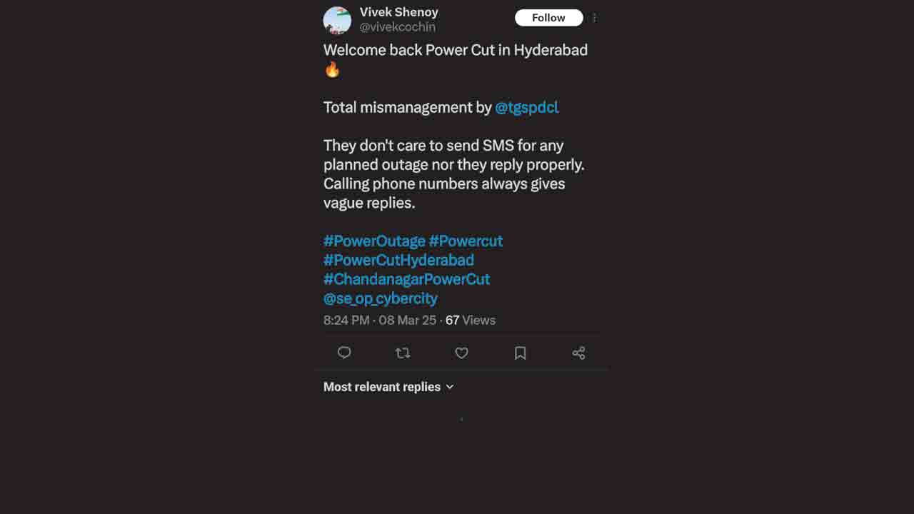 Power Cuts | కరెంట్‌ కోతలపై నెటిజన్ల ఆగ్రహం