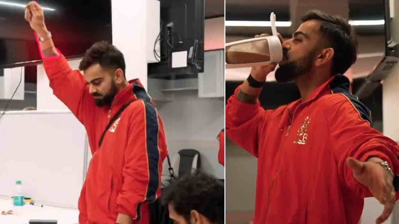 Virat Kohli | చెపాక్లో చెన్నైపై విజయం.. డ్రెస్సింగ్ రూమ్లో కోహ్లీ డ్యాన్స్ చూశారా..? VIDEO