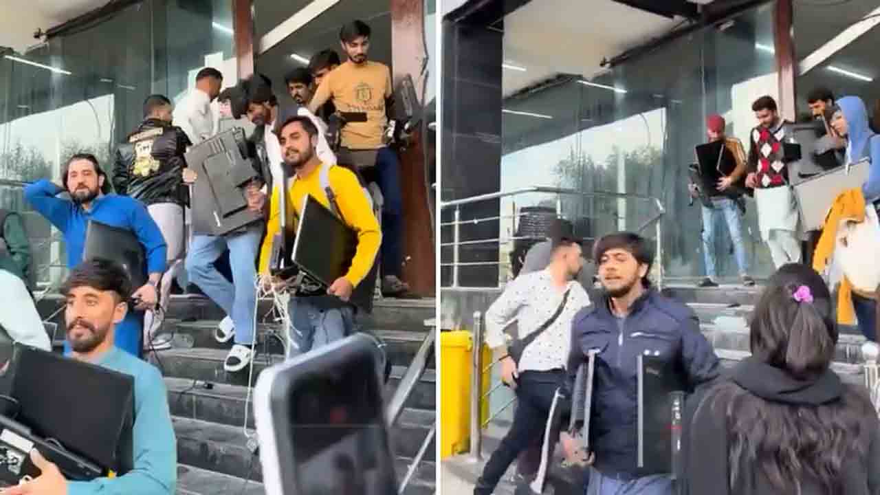 Watch: నకిలీ కాల్‌ సెంటర్‌పై రైడ్‌.. ల్యాప్‌టాప్‌లు, ఇతర పరికరాలు ఎత్తుకెళ్లిన స్థానికులు