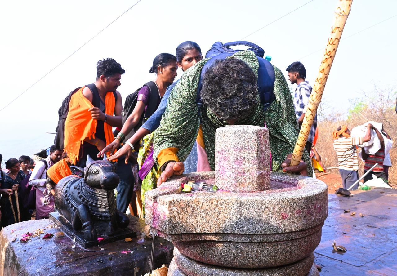 ఆత్మకూరు, వెంకటాపురం తదితర ప్రాంతాల నుంచి నల్లమల అటవీ ప్రాంతం మీదుగా పాదయాత్రగా శ్రీశైలగిరికి చేరుకుంటున్నారు. 