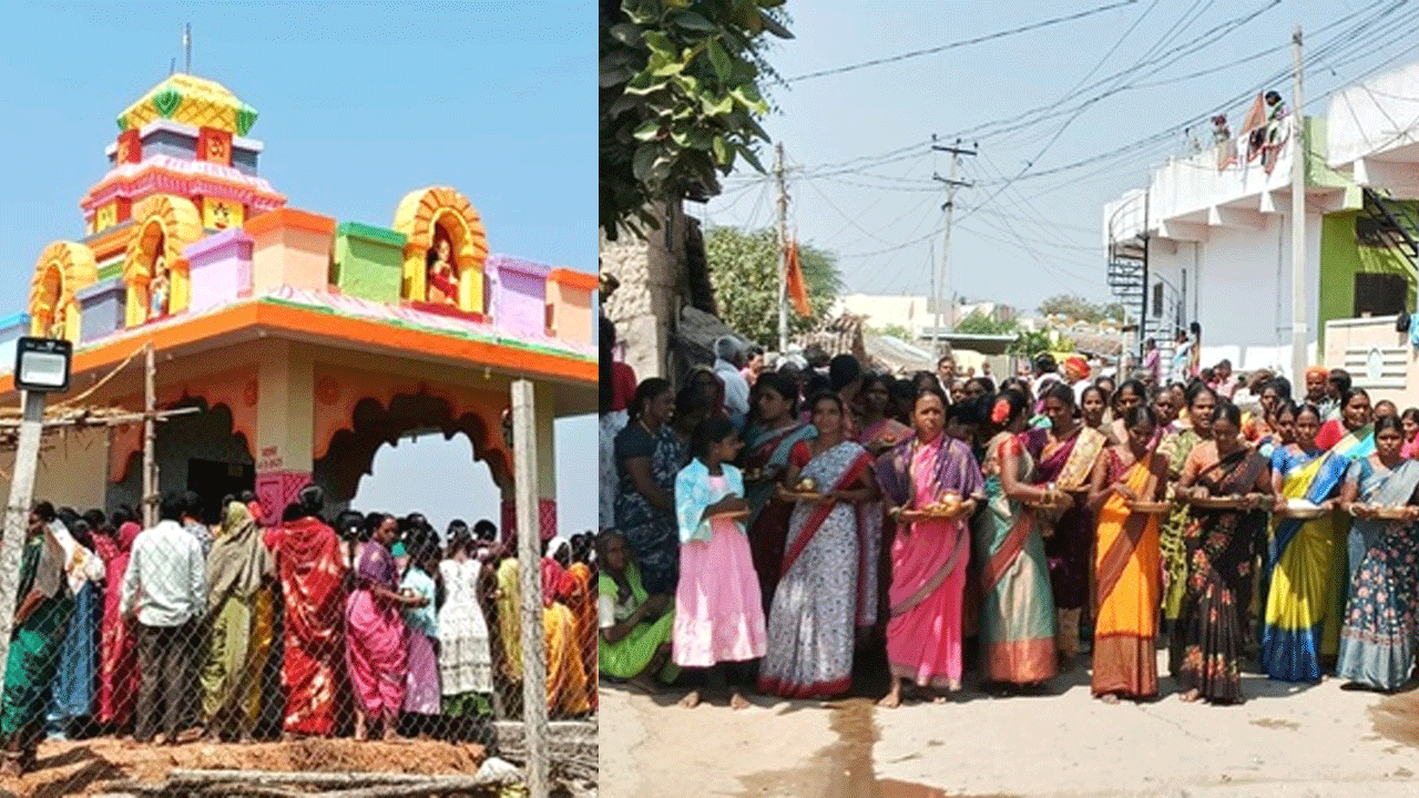 Nalla Pochamma | కోటగిరిలో శ్రీ నల్ల పోచమ్మ విగ్రహ శోభయాత్ర