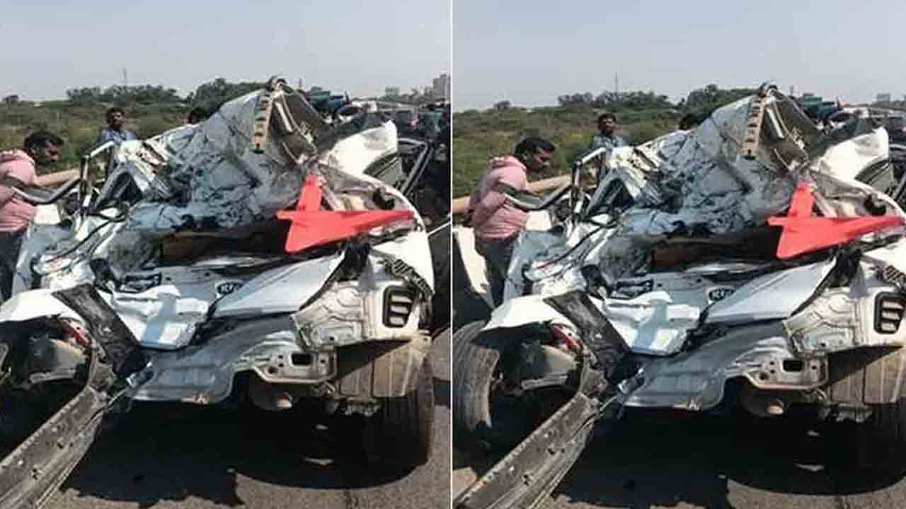 మాచారం వద్ద ఆర్టీసీ బస్సు,కారు ఢీ