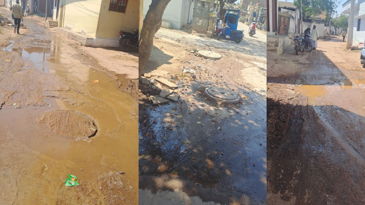 Badangpet | పొంగిపొర్లుతున్న మ్యాన్స్‌హోల్స్.. ప‌రుగులు పెడుతున్న మురుగు