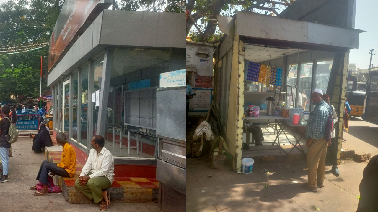 Hyderabad | అనుకున్నదే జరిగింది.. రాత్రికి రాత్రి హోటల్‌గా మారిన బస్ షెల్టర్