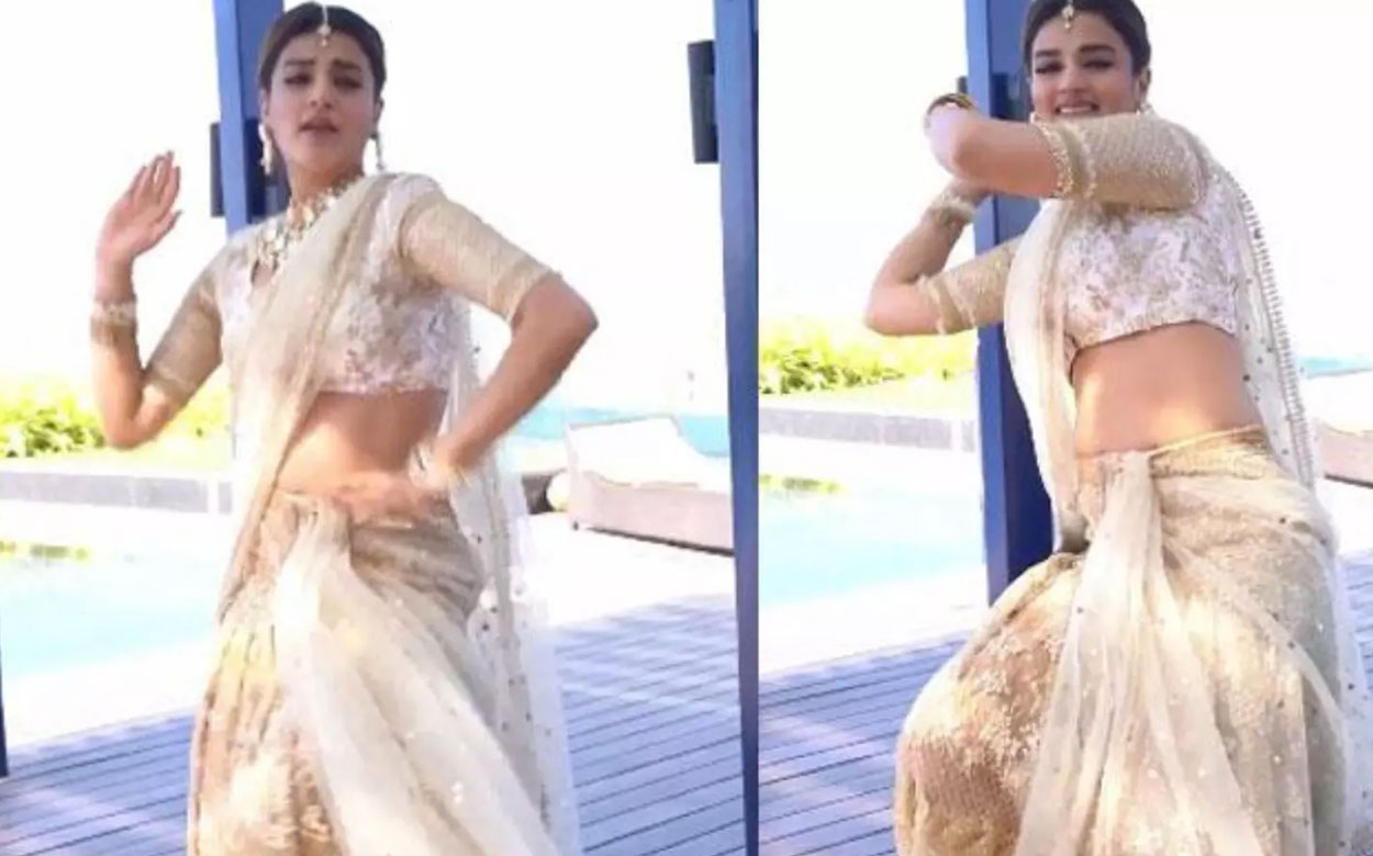 Nidhhi agerwal| కొల్ల‌గొట్టినాదిరో పాట‌కి హుక్ స్టెప్ వేసి అభిమానుల‌కి ఛాలెంజ్ విసిరిన నిధి అగ‌ర్వాల్