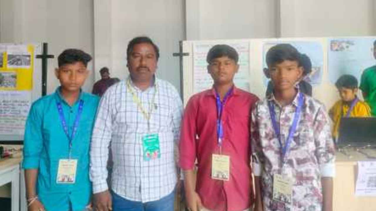 Science Fair | సృష్టి సైన్స్ ఫెయిర్-2025 ఉత్తమ ప్రదర్శన చేసిన అన్నారం విద్యార్థులు