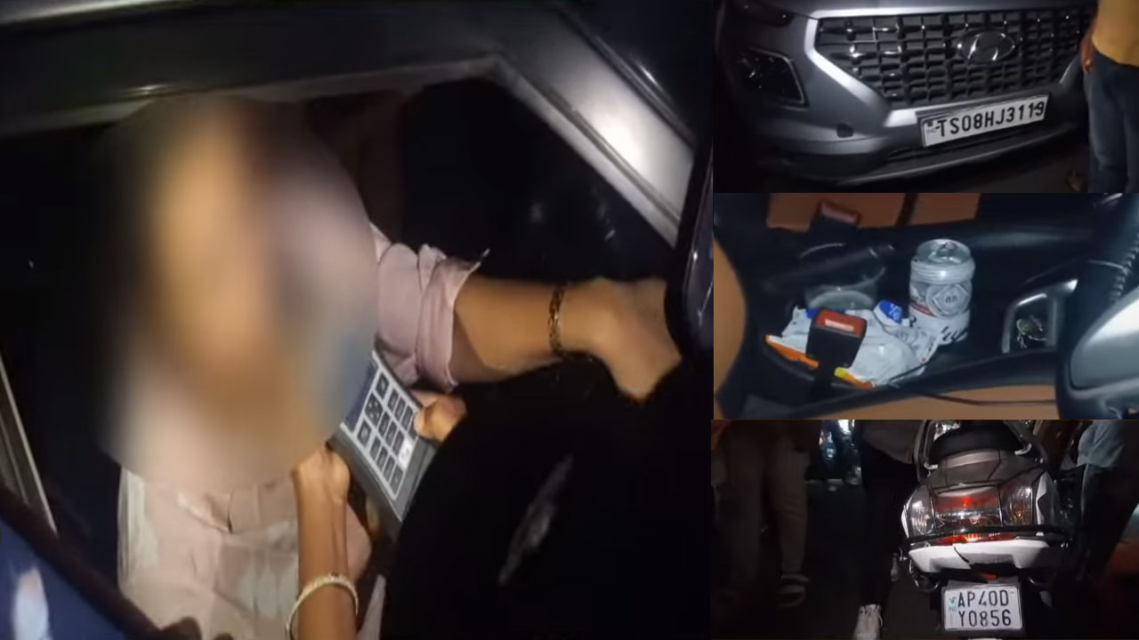 KPHB | కేపీహెచ్‌బీలో యువతుల హల్‌చల్‌.. మద్యం మత్తులో కారుతో బీభత్సం