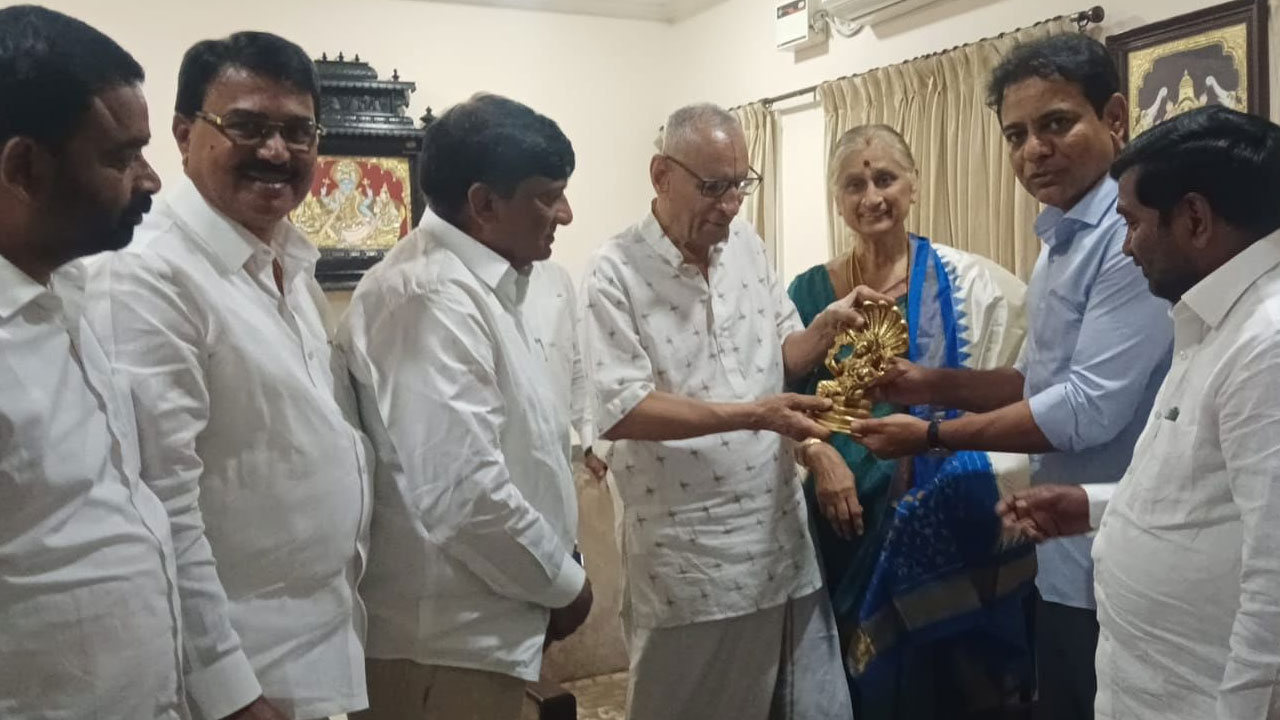 KTR | మాజీ గ‌వ‌ర్న‌ర్ న‌ర‌సింహ‌న్ నివాసానికి కేటీఆర్