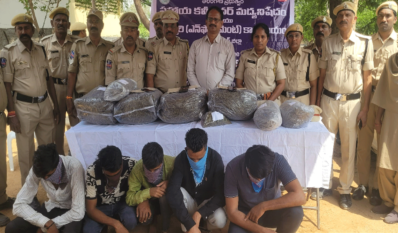 Arrested |  నిజామాబాద్‌ లో అంతరాష్ర్ట గంజాయి స్మగ్లింగ్‌ ముఠా అరెస్టు