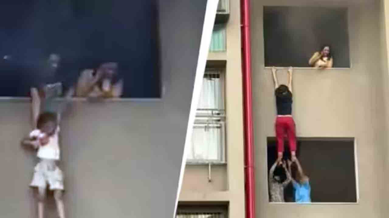 Fire | అపార్ట్‌మెంట్‌లో భారీ అగ్నిప్రమాదం.. బాల్కనీల నుంచి దూకిన నివాసితులు.. VIDEO