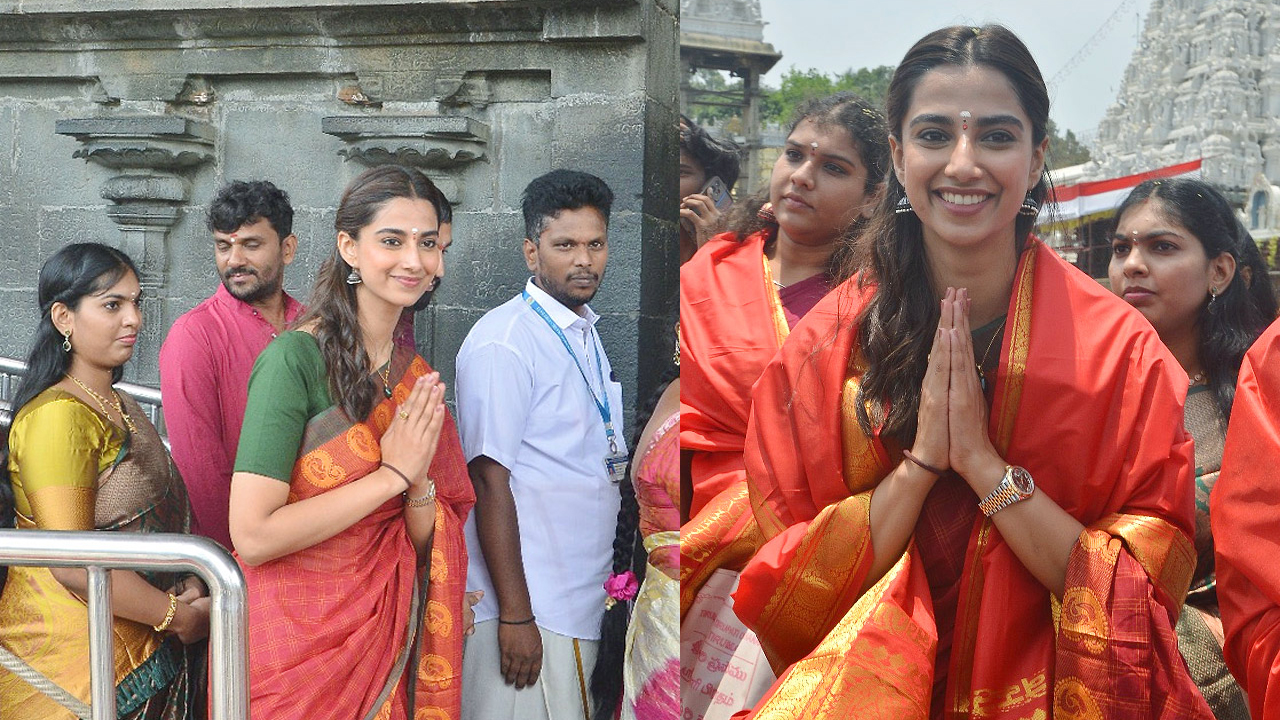 Meenakshi Chaudhary | తిరుమల శ్రీవారిని దర్శించుకున్న హీరోయిన్‌ మీనాక్షి చౌదరి