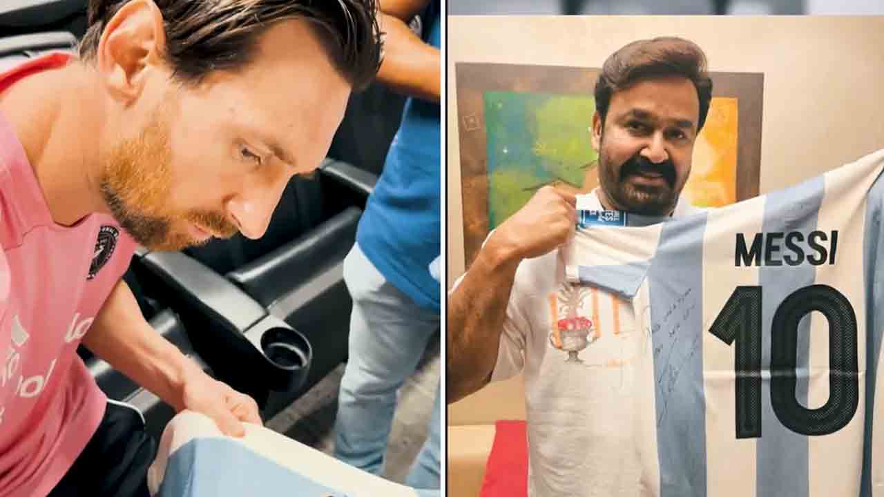 Mohanlal | మోహ‌న్ లాల్‌కి జెర్సీ గిఫ్ట్‌గా ఇచ్చిన ఫుట్‌బాల్ స్టార్ లియోన‌ల్ మెస్సీ