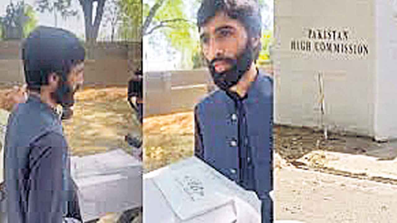 పాక్‌ ఎంబసీలోకి కేక్‌ బాక్సు!