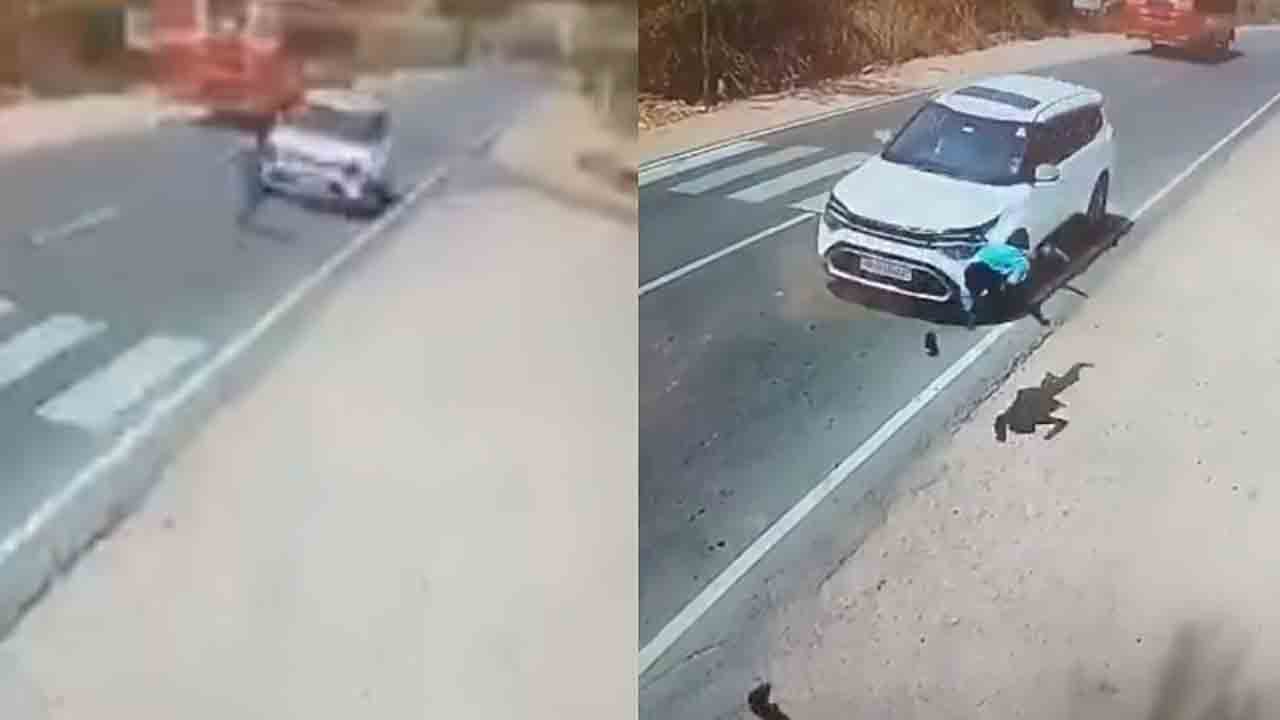 Watch: రోడ్డు దాటుతున్న వ్యక్తిని ఢీకొట్టిన కారు.. తర్వాత ఏం జరిగిందంటే?