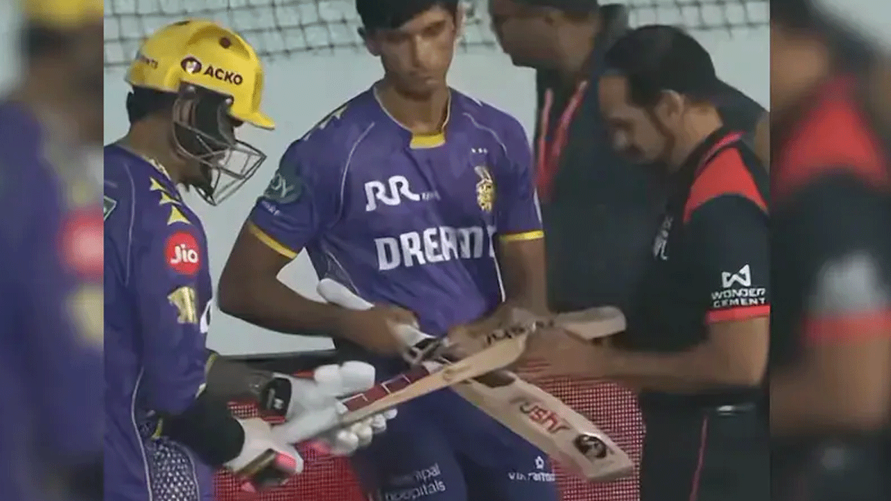 Bat Test: బ్యాట్ టెస్టులో దొరికిన సునిల్ న‌రైన్‌.. వీడియో