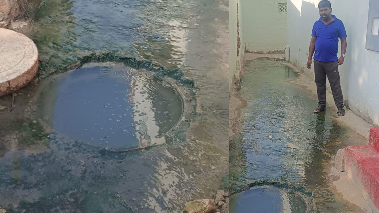 నానక్‌నగర్‌లో పడకేసిన పారిశుద్ధ్యం.. ఇండ్ల మధ్య‌న‌ ఏరులై పారుతున్న మురుగునీరు