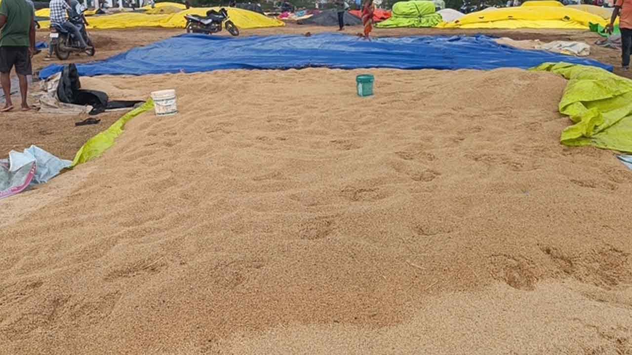 Tarpaulin covers | కాంటాలు పెట్టరు, టార్పాలిన్‌ కవర్లు ఇవ్వరు.. అకాల వర్షంతో రైతన్న ఆగమాగం