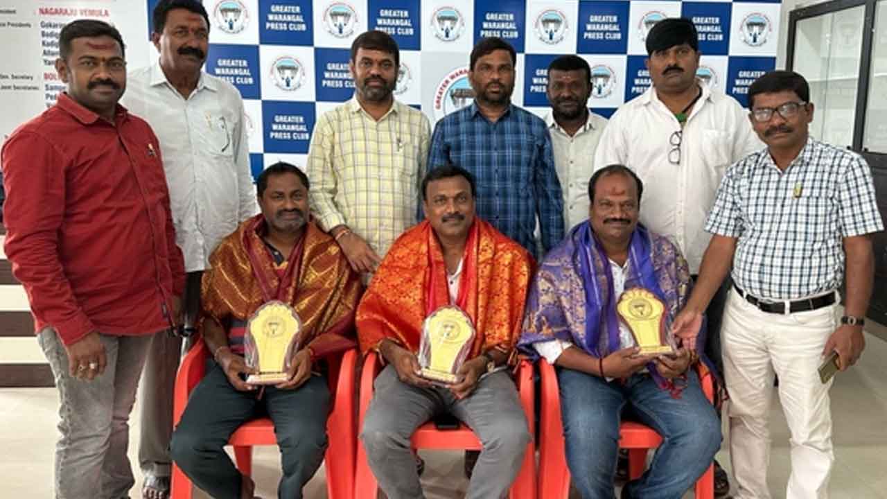 Hanumakonda | ఫొటో, వీడియో జర్నలిస్టుల సంక్షేమ సంఘం నేతలకు సన్మానం