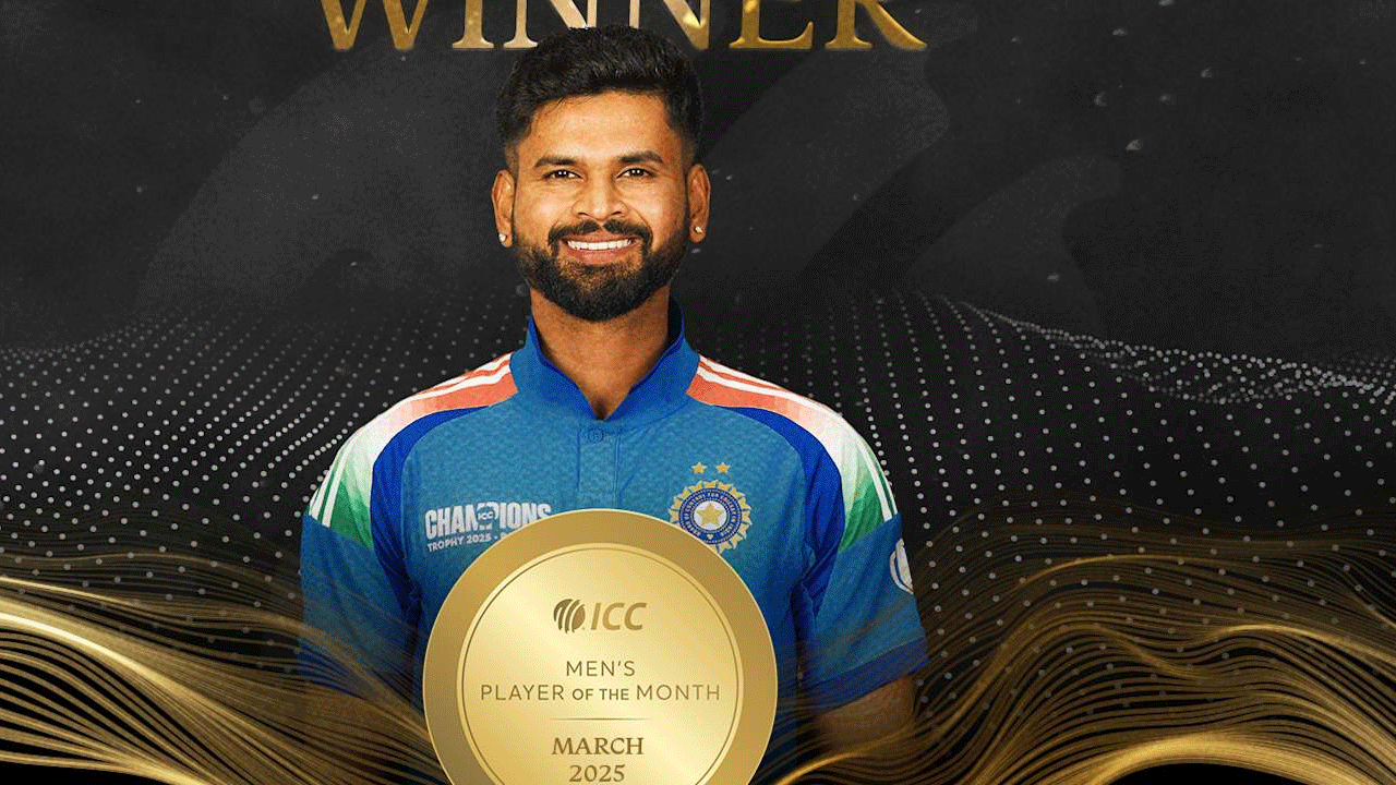 Shreyas Iyer: శ్రేయాస్ అయ్య‌ర్‌కు.. ప్లేయర్ ఆఫ్ ద మంత్ అవార్డు