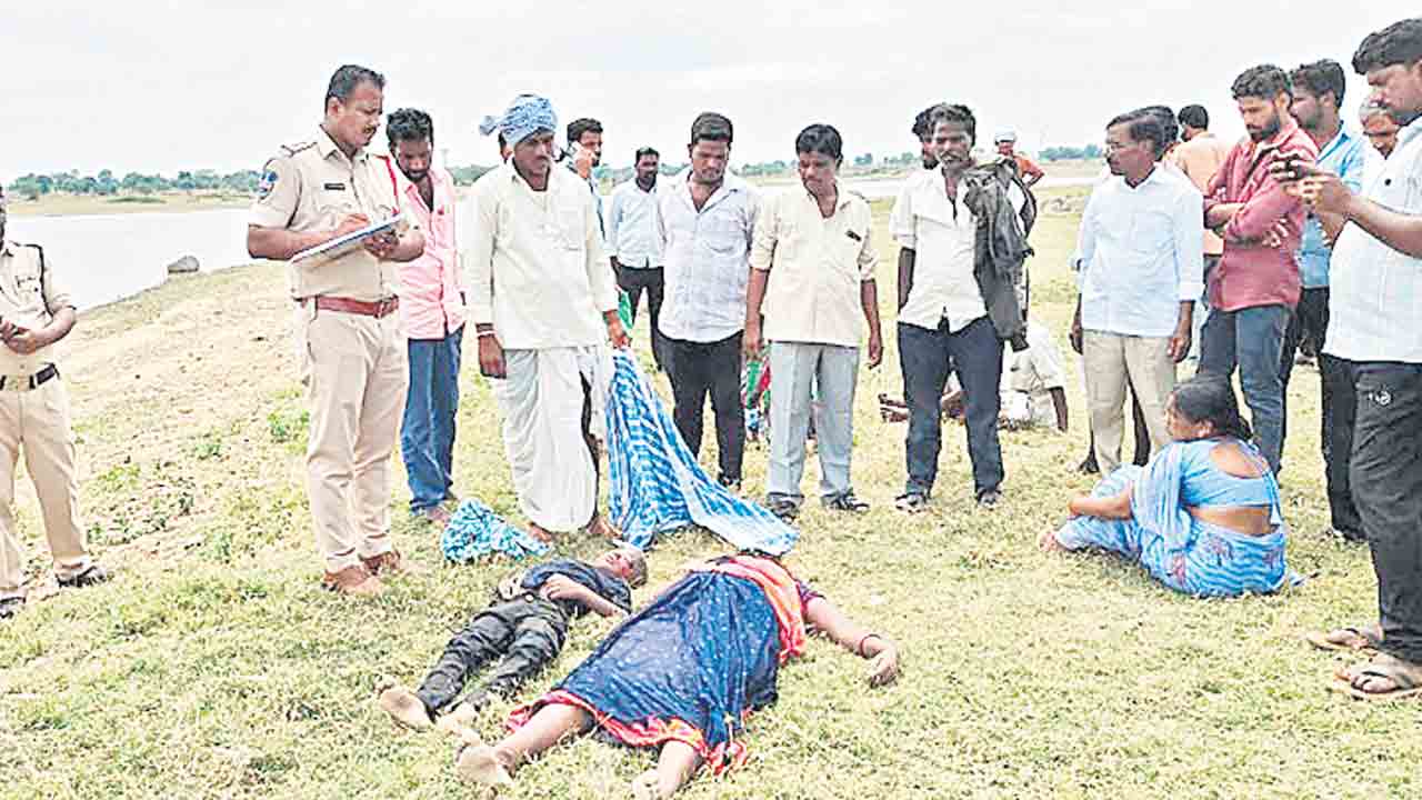 భర్త మరణాన్ని తట్టుకోలేక.. భార్యఆత్మహత్య