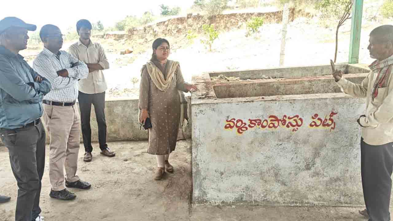 DPO Jayasudha | వేసవిలో నర్సరీ మొక్కలను జాగ్రత్తగా పెంచాలి : డీపీవో జయసుధ