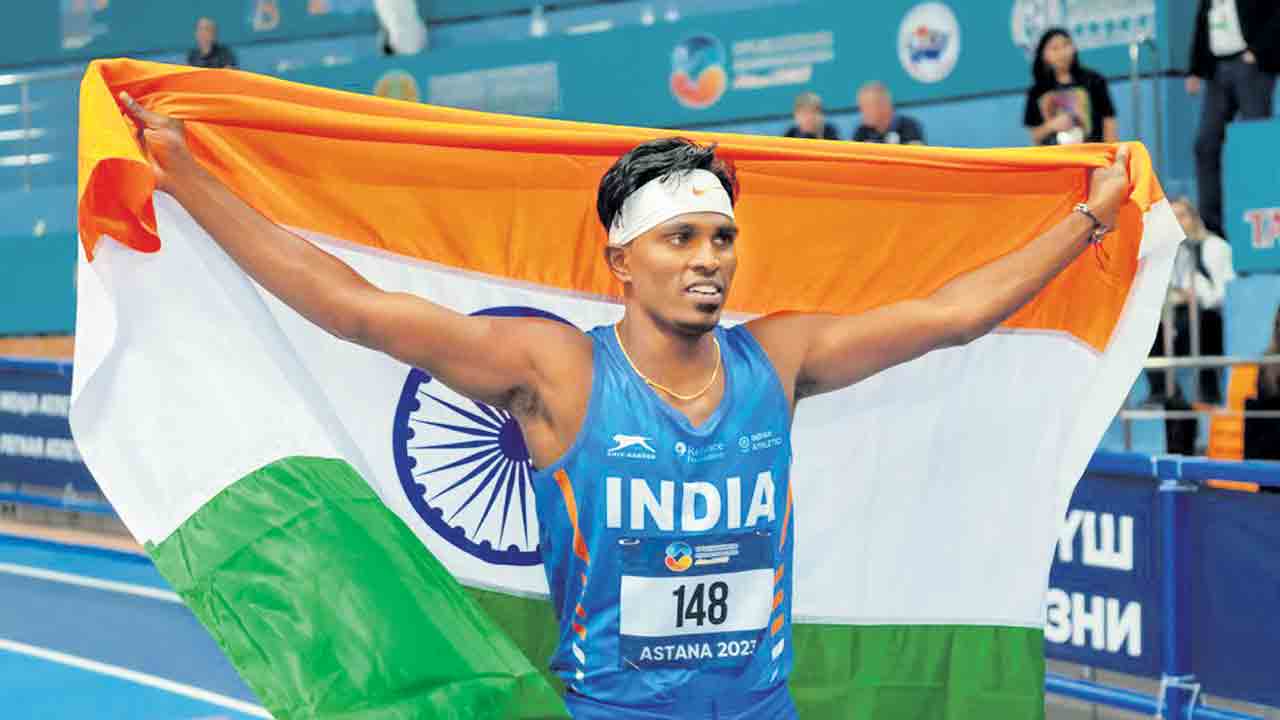 అథ్లెట్ల పతక మోత