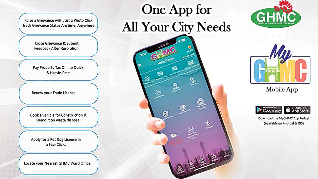 అందుబాటులోకి మై జీహెచ్‌ఎంసీ యాప్‌