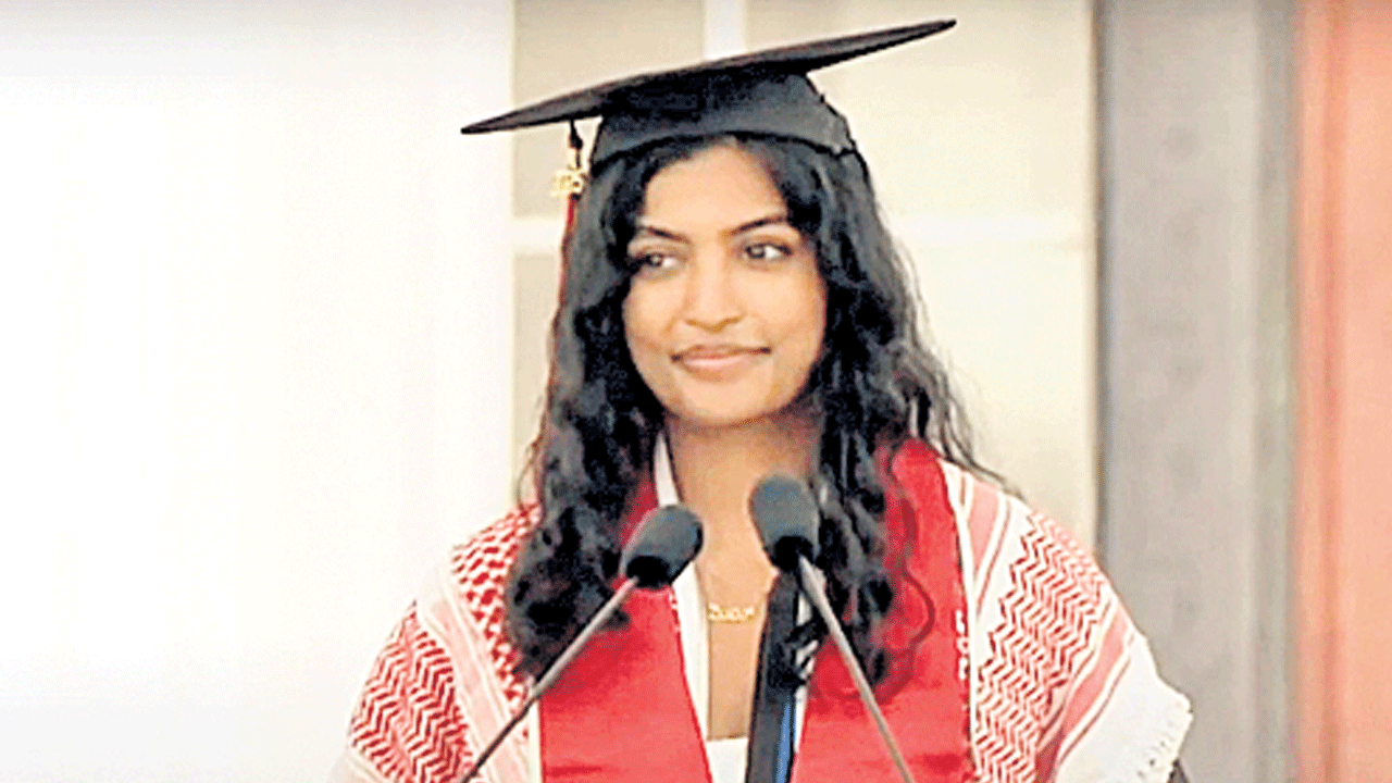 Megha Vemuri | ఇజ్రాయెల్‌తో అంటకాగుతారా?.. ఎంఐటీలో ఇండో అమెరికన్‌ విద్యార్థిని మేఘా వేమూరి సంచలన ప్రసంగం