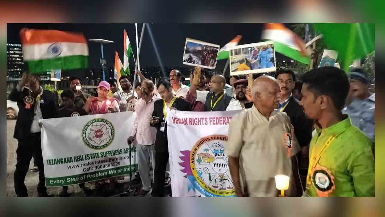 Candlelight rally | పెహల్‌గావ్‌లో ఉగ్రవాదుల దాడులకు నిరసనగా ల్యాంకోహిల్స్‌లో కొవ్వొత్తులతో ర్యాలీ