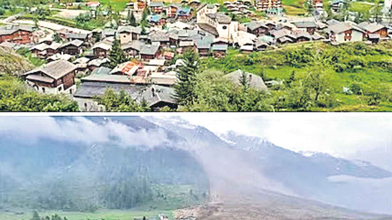 Birch Glacier | గ్రామాన్ని తుడిచిపెట్టేసిన హిమానీనదం.. వీడియో