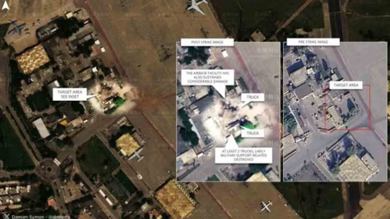 damage to Pak’s Nur Khan air base | భారత దాడిలో పాక్ నూర్ ఖాన్ బేస్‌ ధ్వంసం..   శాటిలైట్‌ చిత్రాలు స్పష్టం