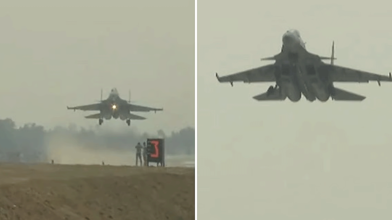 Ganga Expressway: గంగా ఎక్స్‌ప్రెస్‌వేపై యుద్ధ విమానాల ఫ్లైపాస్ట్‌