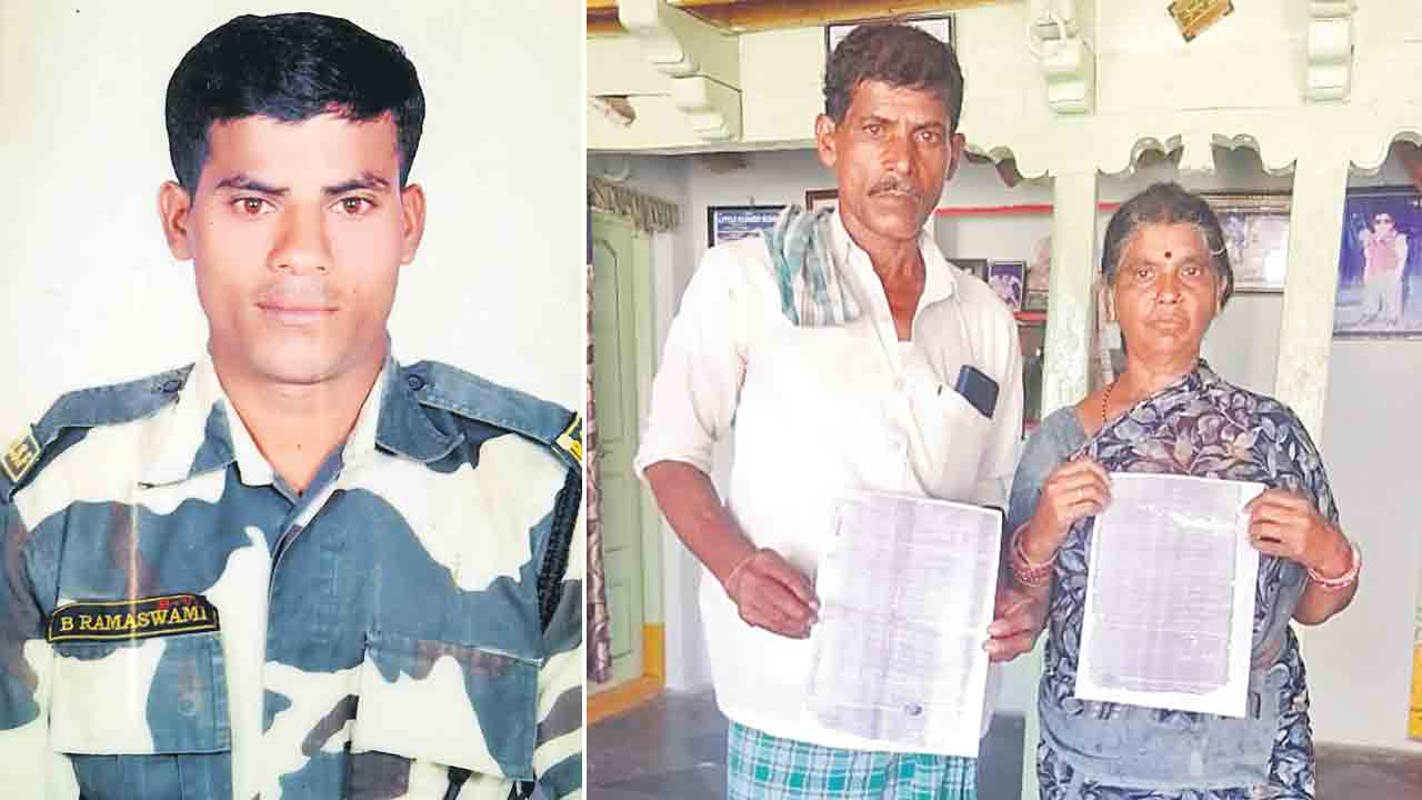 సైనికుడి కుటుంబానికి హరీశ్‌రావు అండ