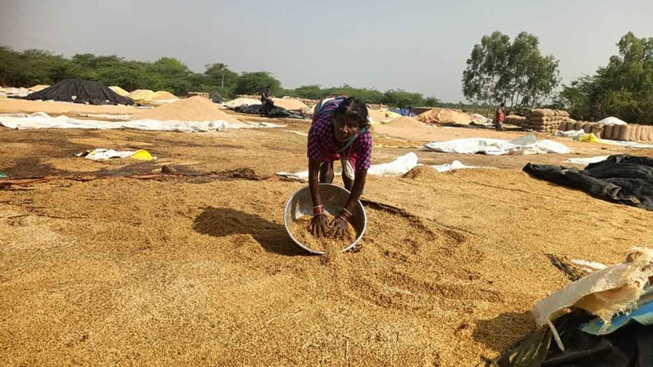 Narmeta | అకాల వర్షం అపార నష్టం..కొనుగోలు కేంద్రాల్లో తడిసిన ధాన్యం