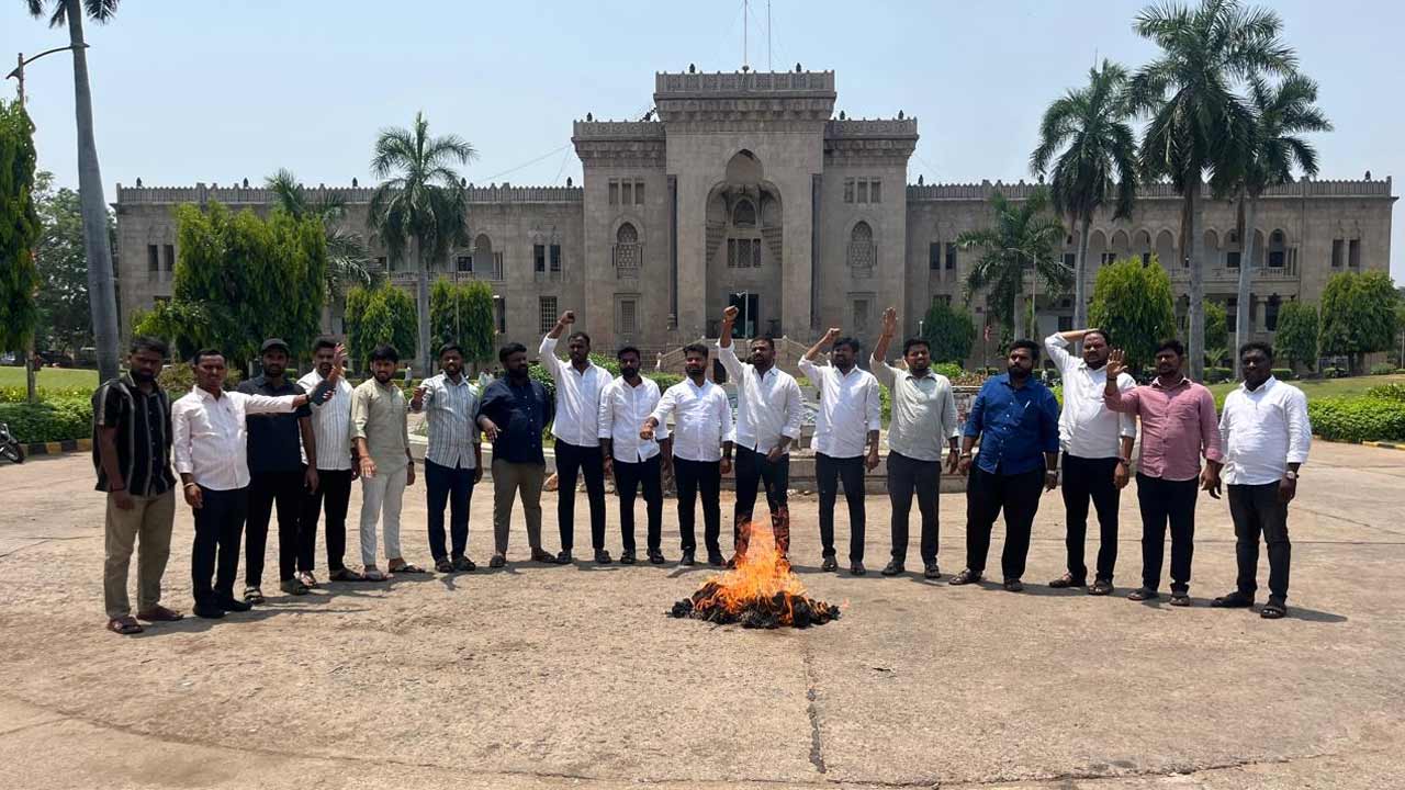 Osmania University | ఓయూలో మావోయిస్టుల దిష్టిబొమ్మ దహనం