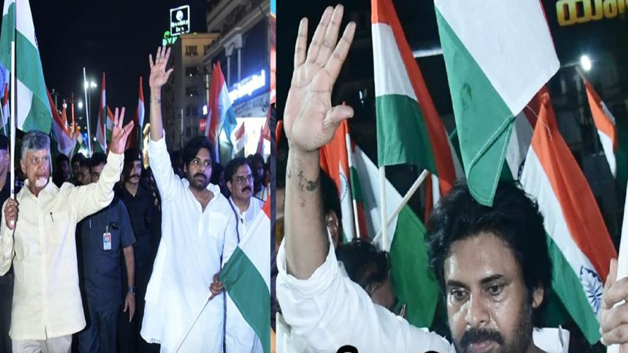 Pawan Kalyan | తిరంగా ర్యాలీలో అంద‌రి దృష్టి ప‌వ‌న్ క‌ళ్యాణ్‌పైనే.. ఆయ‌న చేతిపై ఉన్న టాటూ ఏంటి?