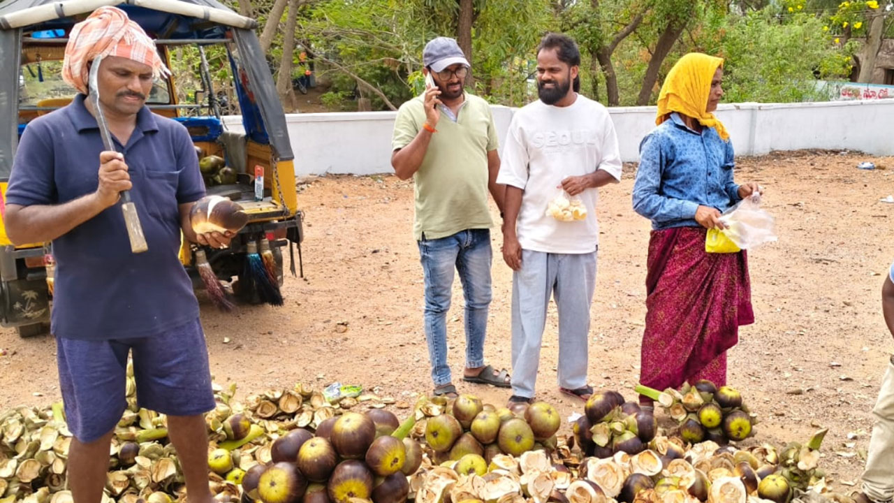 తాటి ముంజలతో ఆరోగ్యం.. షాద్‌నగర్‌లో జోరుగా అమ్మకాలు