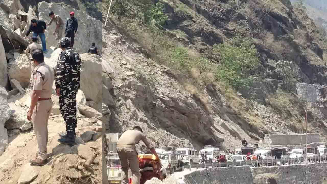 విరిగిన కొండ చరియలు.. చిక్కుకున్న కైలాస యాత్రికులు