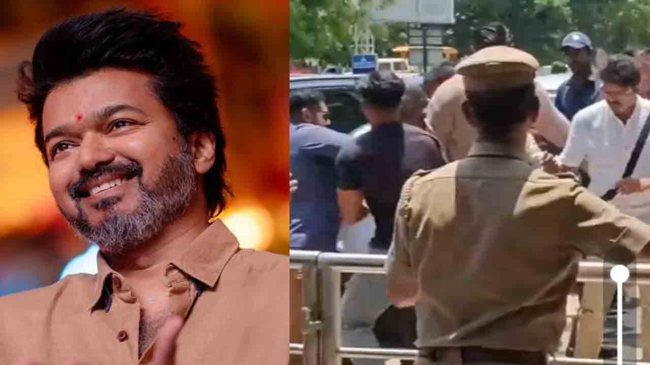 Thalapathy Vijay | ద‌ళ‌ప‌తి విజయ్ అభిమానిపై తుపాకీ గురి పెట్టిన బాడీగార్డ్.. వీడియో