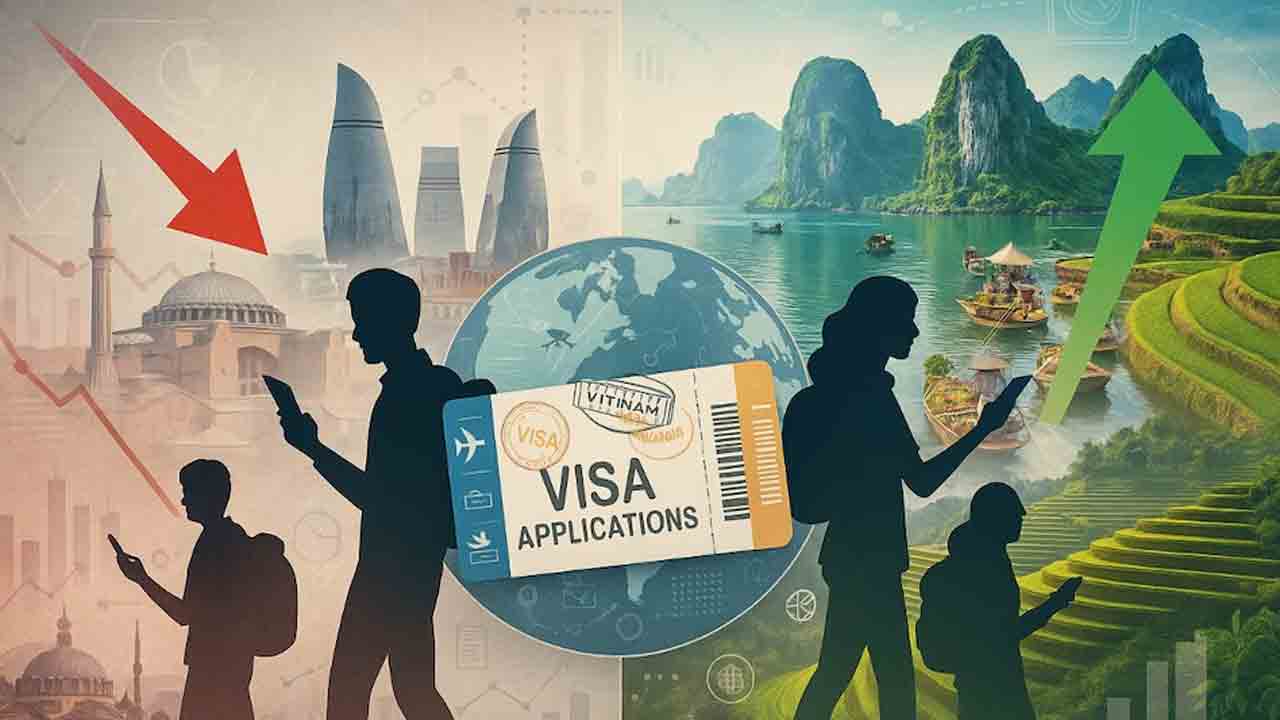 తుర్కియే, అజర్‌ బైజాన్‌కు 42% తగ్గిన వీసా దరఖాస్తులు